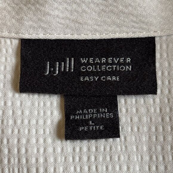 J Jill Wearever Drape Front Long Blazer  Jacket  Khaki Oatmeal Size Large - Picture 4 of 7